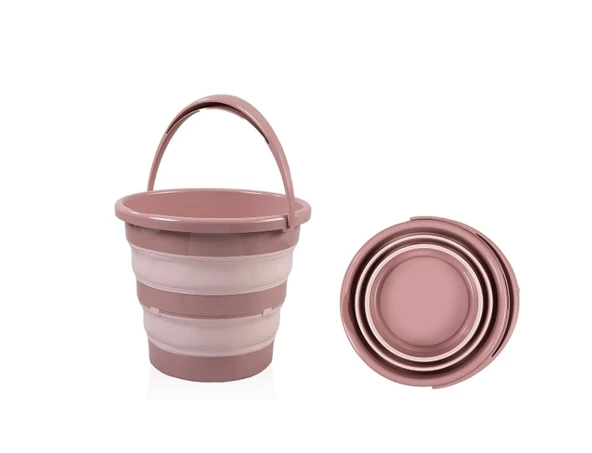 Katlanır Banyo 5'Li Küvet Seti 596 Somon - Resim 5