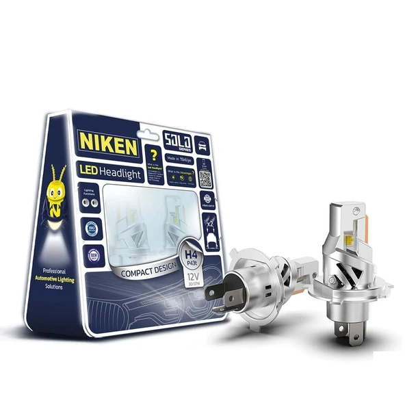 NİKEN H4 led xenon far ampulü seti niken solo 7600lm ürün görseli 1