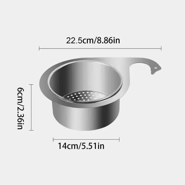 Kuğu Tasarımlı Paslanmaz Lavabo Drenaj Sepeti ürün görseli 1