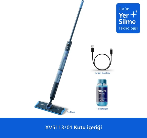 Philips XV5113 5000 SERIES ONEUP MOP BLUE - Resim 2