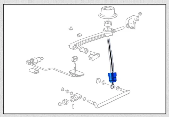 AUTOGP Bmw e30 e36 e46 e34 e39 short shifter kırmızı - Resim 4