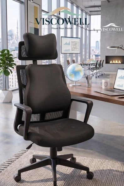 Visco 2'li Takım Set Boyun Yastığı ve Sırt Bel Minderi Ergonomik Tasarım Ofis Ev ve Araç İçin Kullanım ürün görseli 1