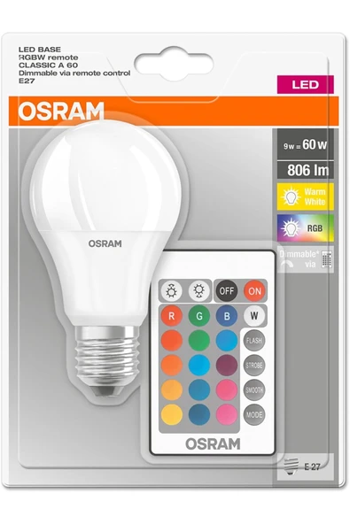 Osram Uzaktan Kumandalı RGB Led Ampül ürün görseli 1