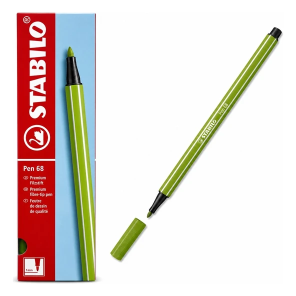Keçe Uçlu Boya Kalemi 1 mm Bataklık Yeşili 68/37 10 Lu Paket ürün görseli 1