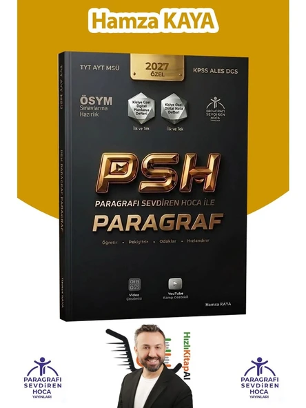 Paragrafı Sevdiren Hoca İle Paragraf Tyt-Ayt-Msü-Kpss-Ales-Dgs Hamza Kaya ürün görseli 1