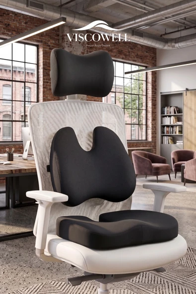 Visco 3'lü Set Ortopedik Yastık Seti Bel, Boyun ve Kalça Desteği Ergonomik Minderi ürün görseli 1