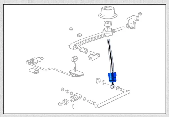 AUTOGP Bmw e30 e36 e46 e34 e39 short shifter sarı - Resim 4