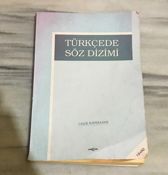 TÜRKÇEDE SÖZ DİZİMİ 9.BASKI(Sahafiye Kitap) ürün görseli 1