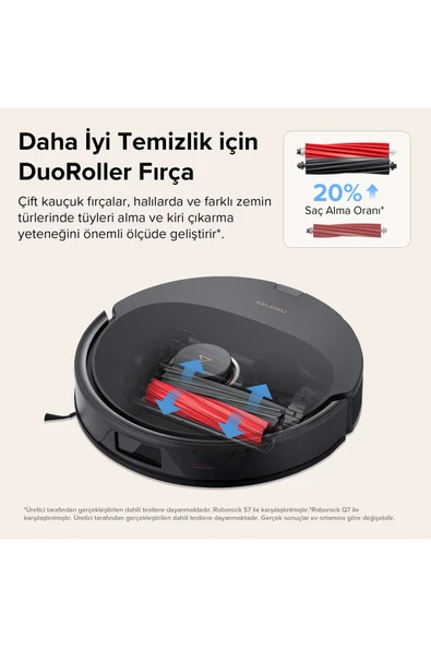 Roborock Vacuum Cleanner Q8 Max Robot Süpürge Siyah - Resim 4