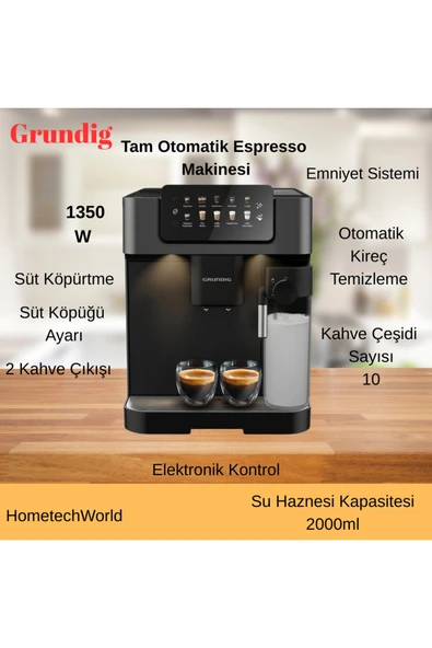 Grundig 1350 W Tam Otomatik Espresso Makinesi ürün görseli 1