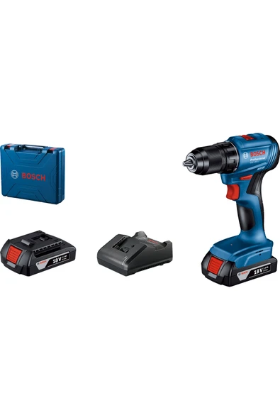 Bosch Professional GSR 185 LI Akülü Delme Vidalama Mak. 2 x 2.0 Ah; Case ürün görseli 1