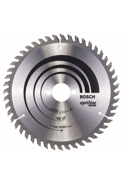 Bosch Ahşap Daire Testere Diski 48 Diş 190x30 Mm ürün görseli 1