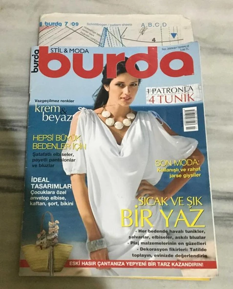 BURDA Temmuz 2009 Sayı 7 ( PAFTALARI MEVCUT )(Sahafiye Kitap) ürün görseli 1