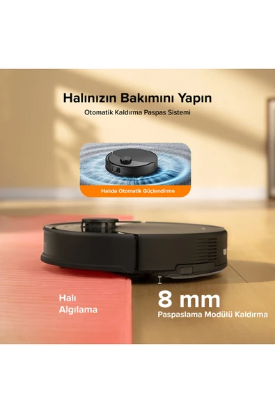 Roborock Q8 Max Pro Plus Akıllı Robot Süpürge Siyah - Resim 5