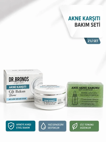 DR.BRONOS Anti Akne Cilt Bakım Kremi 150 ml | Anti Akne Sabunu ürün görseli 1