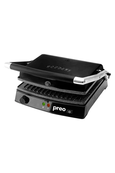 woodhub 2000W 6 Tost Kapasiteli Döküm Plakalı Siyah Tost Makinesi ürün görseli 1