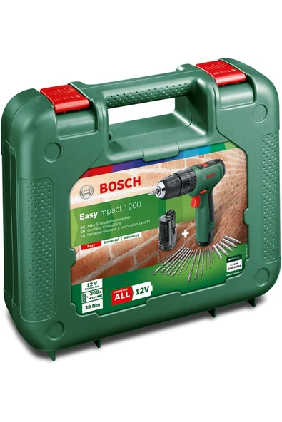 Bosch Easy Drill 1200 Çift Akülü Vidalama Darbeli Matkap Bosch Şarjlı Matkap 1,5AH ürün görseli 1