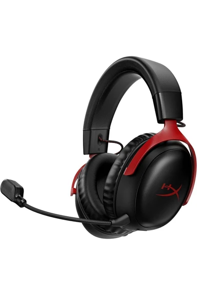 HyperX Cloud III S Kablosuz Kulak Üstü Oyuncu Kulaklığı Siyah-Kırmızı ürün görseli 1
