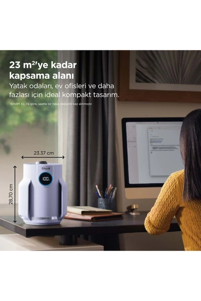 Shark NeverChange5 Compact Pro Hava Temizleyici - Lavanta - Resim 6