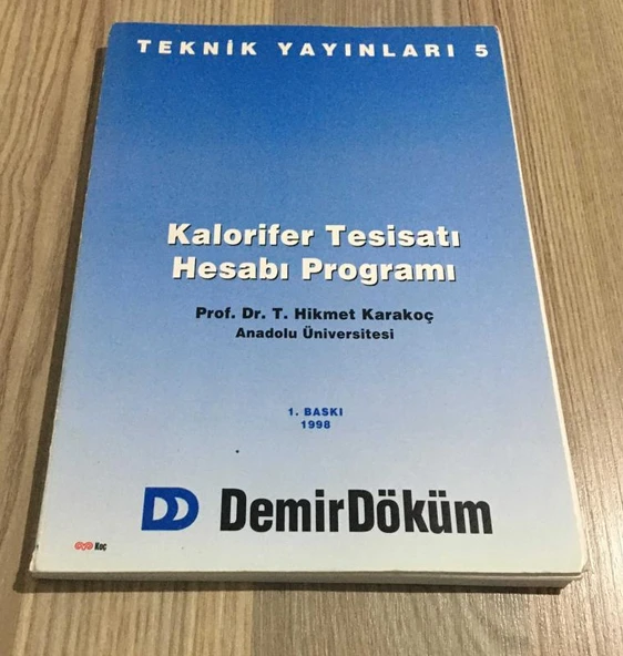 KALORİFER TESİSATI HESABI PROGRAMI 1.BASKI(Sahafiye Kitap) ürün görseli 1