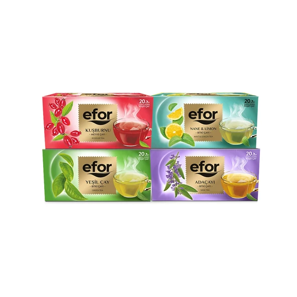 Efor Çay Meyve Çayları-Kırmızı Yeşil Koleksiyon-Set ürün görseli 1