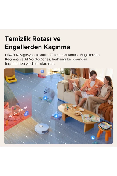 Roborock Vacuum Cleanner Q8 Max Robot Süpürge Beyaz - Resim 6