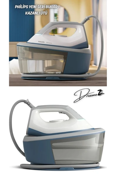 Philips Drmz 1.4 Litre Otomatik Kapanabilen,Dikey Buharlı,Güç 2400 W Yeni Seri 2000 Serisi Buhar Kazanlı Ütü ürün görseli 1