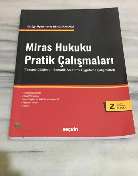 MİRAS HUKUKU PRATİK ÇALIŞMALARI 2.BASKI(Sahafiye Kitap) ürün görseli 1
