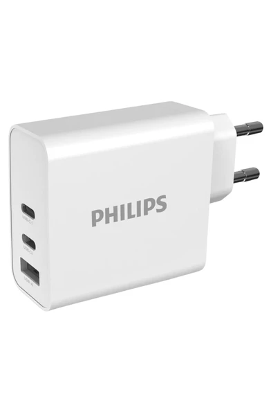 Philips DLP2683 65W 1x USB-A ve 2x PD USB-C GaN Hızlı Şarj Adaptörü ürün görseli 1