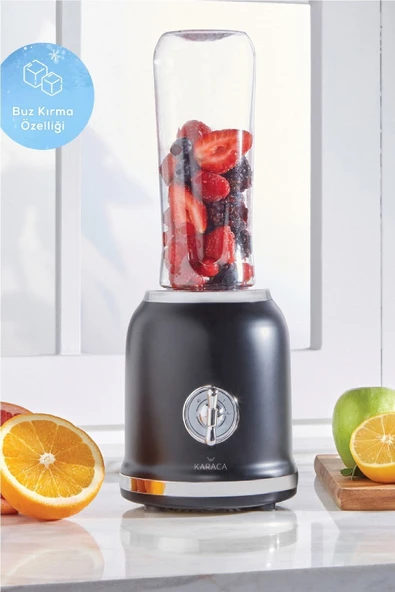 Karaca Personal Kişisel Smoothie Blender Black Resmi Distribütör Garantili Retro 2 Yıl 220 - 2 ürün görseli 1