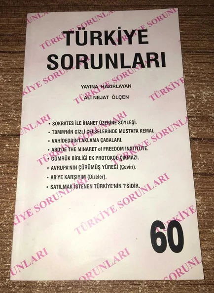 TÜRKİYE SORUNLARI No 60(Sahafiye Kitap) ürün görseli 1