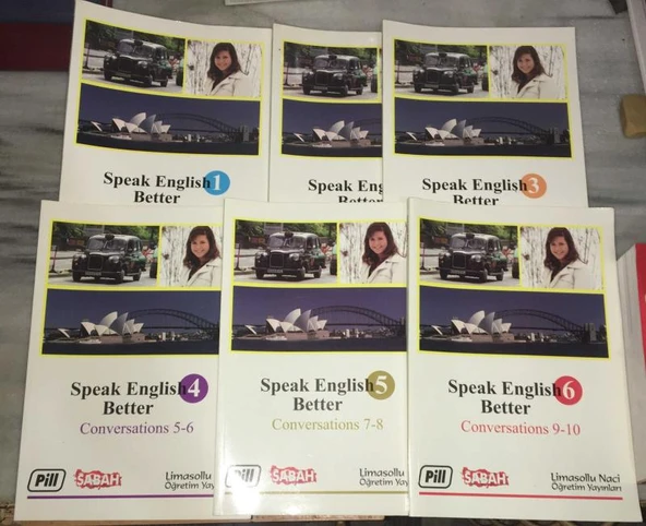 Speak English Better CONVERSATIONS 1-10 ( TAM TAKIM + Phrases Pronunciation Excercises ) ( TOPLAM 6 KİTAP )(Sahafiye Kitap) ürün görseli 1