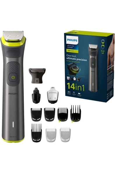 Philips 14'ü 1 Arada Erkek Bakım Seti - Yüz/saç/vücut (Islak/kuru Kullanım) MG7930/15 ürün görseli 1