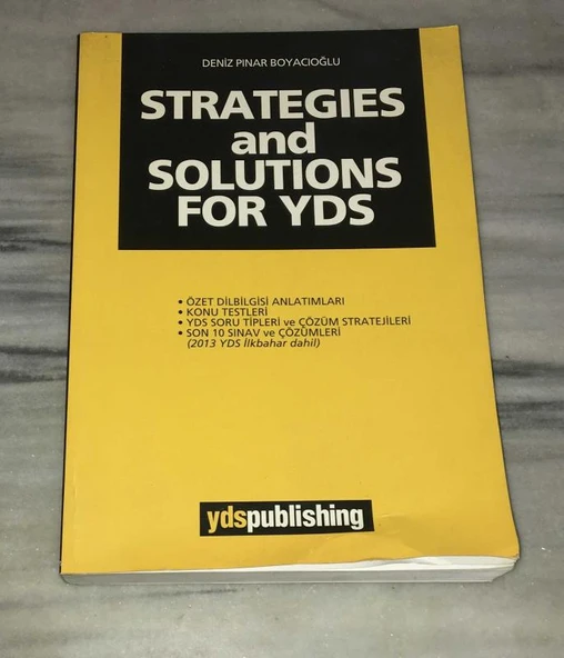 STRATEGIES and SOLUTIONS FOR YDS(Sahafiye Kitap) ürün görseli 1