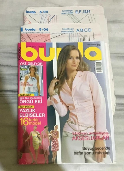 BURDA Mayıs 2006 Sayı 5 ( PAFTALARI MEVCUT )(Sahafiye Kitap) ürün görseli 1