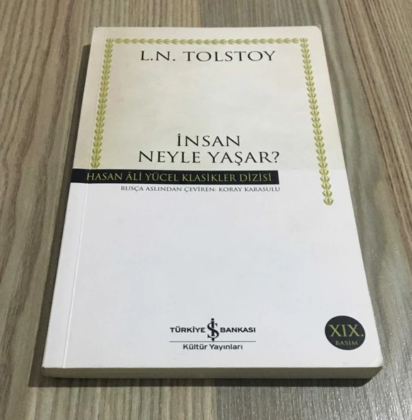Hasan Ali Yücel Klasikleri İNSAN NEYLE YAŞAR XIX.BASKI(Sahafiye Kitap) ürün görseli 1
