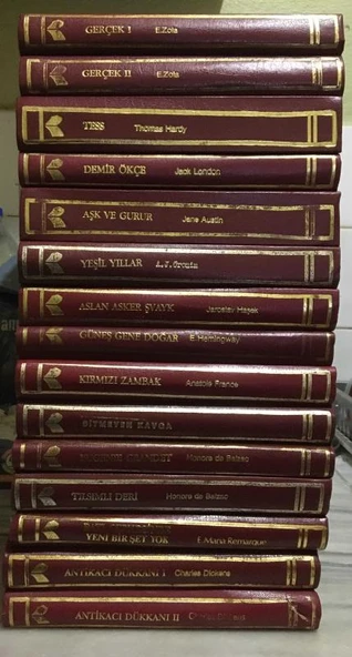 ( 1987 BASKI ) AMAÇ TEMEL YAYINLARI - 15 ADET CİLTLİ YABANCI ROMAN ( Tamamı KISALTILMADAN ÇEVİRİ ) ( Bkz. Açıklama )(Sahafiye Kitap) ürün görseli 1