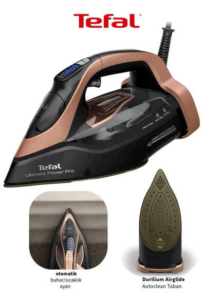 TEFAL 3200W Akıllı Ultimate Power 300gr ŞOK Buharlı Ütü-Otomatik Kapanma,Durilium Airglide Autoclean ürün görseli 1