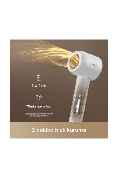 Dreame 1100 W Vaccumix Dreamez Hair Glory Saç Kurutma Makinesi Beyaz , Led Gösterge +2 YIL GARANTİ ürün görseli 1