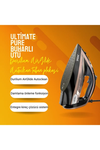TEFAL Premium Tefal Buharlı Ütü 3200W Güç Durilium AirGlide Autoclean Taban Damlama Önleme Fonksiyon ürün görseli 1