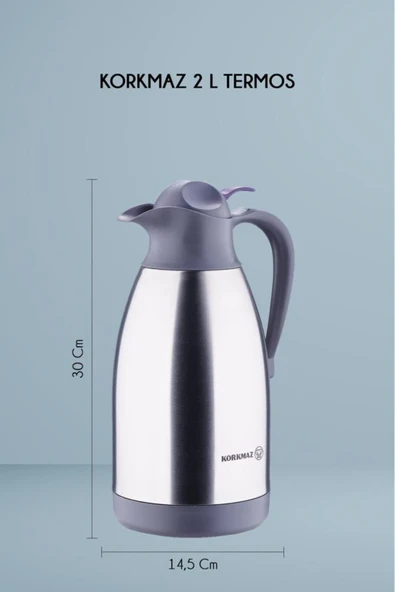 KORKMAZ Satina Max Termos 2 Litre - Resim 4