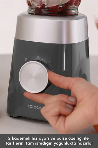 Karaca Multiblend Smoothie Blender Gri 1000w - Resim 5