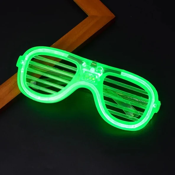 Yeşil LED Işıklı Parti Gözlüğü – Neon 3 Modlu ürün görseli 1