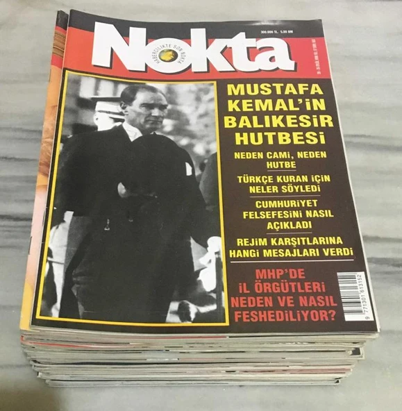 NOKTA Dergisi 20 - 26 Eylül 1998 Sayı 867 MUSTAFA KEMAL'İN BALIKESİR HUTBESİ(Sahafiye Kitap) ürün görseli 1