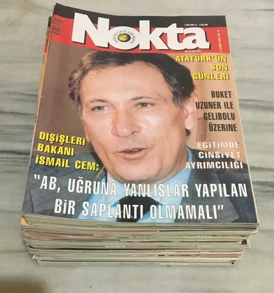 NOKTA Dergisi 9-22 Kasım 2001 Sayı 1021 ATATÜRK'ÜN SON GÜNLERİ - EĞİTİMDE CİNSİYET AYRIMCILIĞI(Sahafiye Kitap) ürün görseli 1