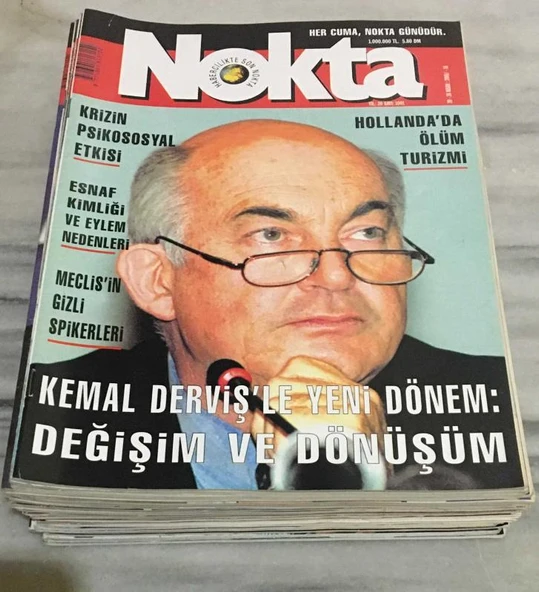 NOKTA Dergisi 20-26 Nisan 2001 Sayı 1001 KRİZİN PSİKOSOSYAL ETKİSİ(Sahafiye Kitap) ürün görseli 1