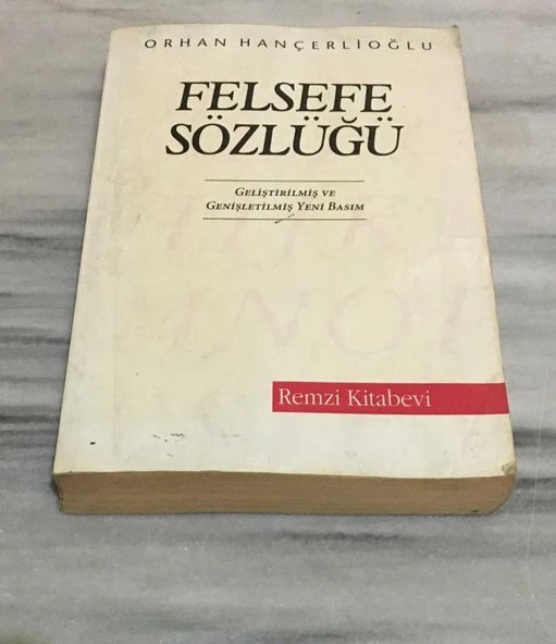 FELSEFE SÖZLÜĞÜ Geliştirilmiş ve Genişletilmiş 9.Yeni Basım(Sahafiye Kitap) ürün görseli 1