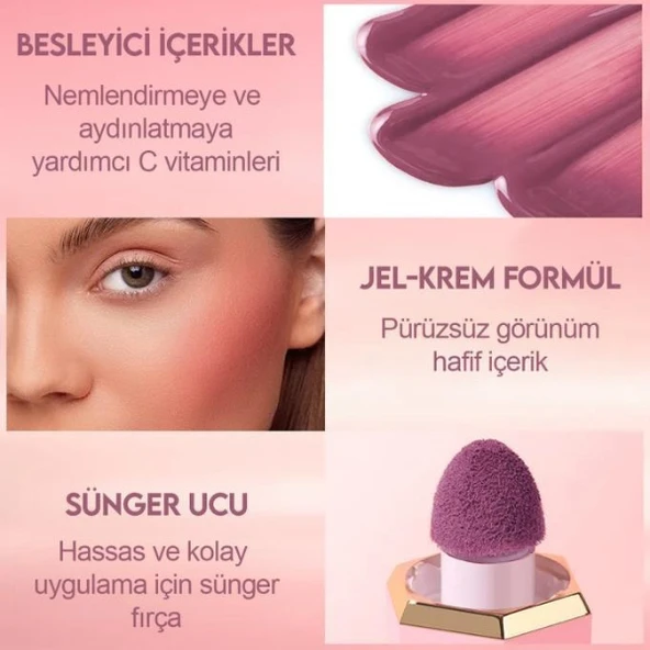 3'lü Sıvı Krem Allık Seti - Lip and Cheek - Resim 4