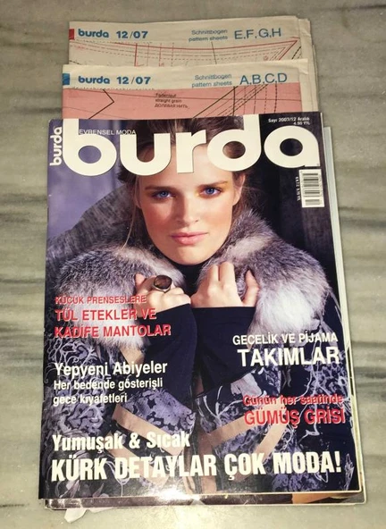 BURDA Aralık 2007 Sayı 12 ( PAFTALARI MEVCUT )(Sahafiye Kitap) ürün görseli 1