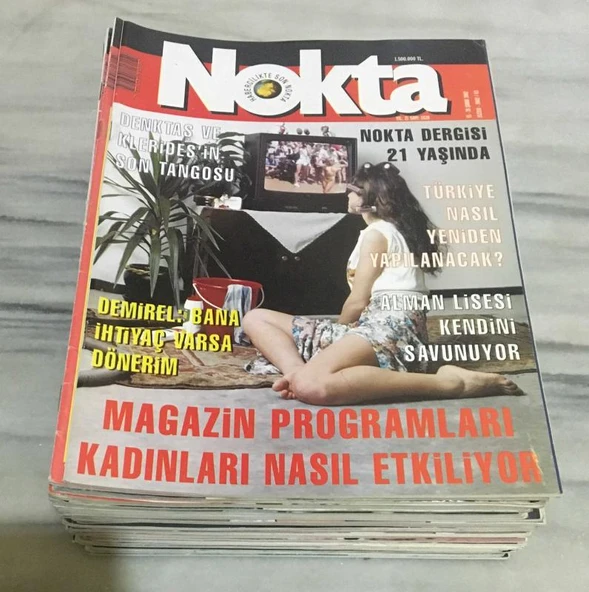 NOKTA Dergisi 15 - 28 Şubat 2002 Sayı 1028 MAGAZİN PROGRAMLARI KADINLARI NASIL ETKİLİYOR - DENKTAŞ VE KLERİDES'İN SON TANGOSU(Sahafiye Kitap) ürün görseli 1